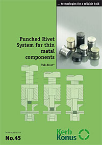 Selected publication: 45 (punched rivet system for thin mouldings)